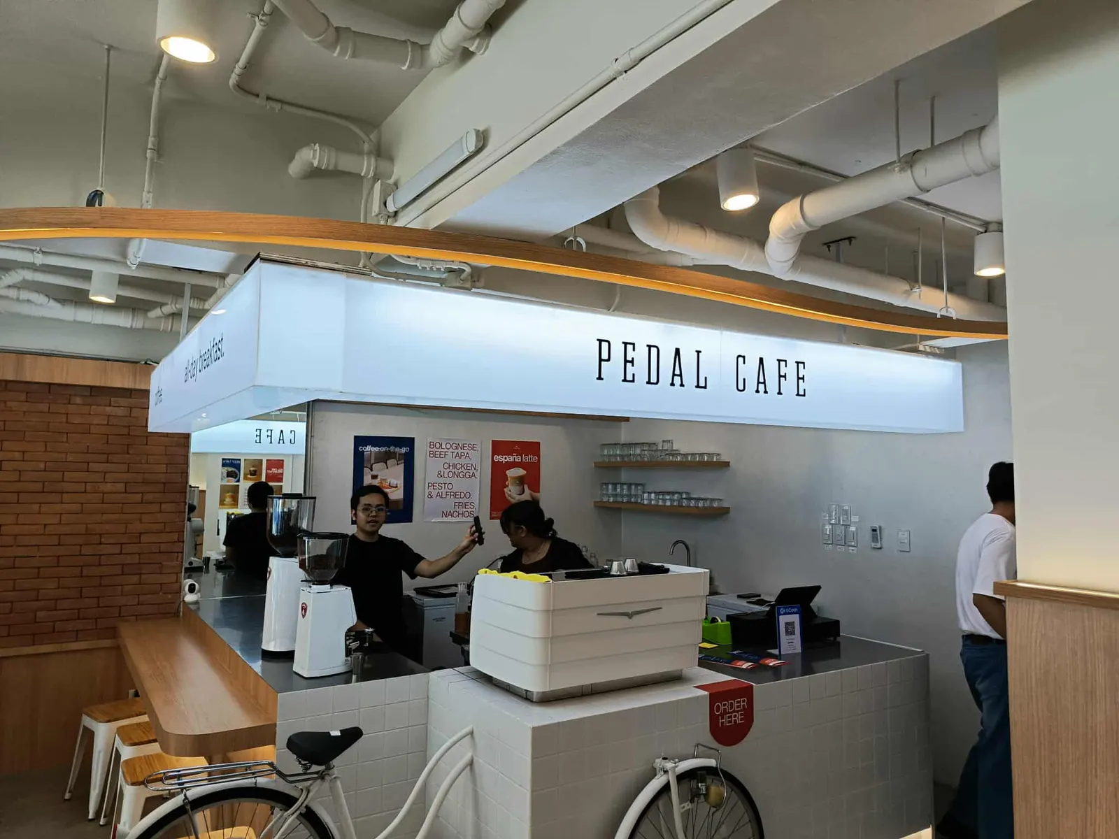 Pedal Cafe - Indoor lightbox signage